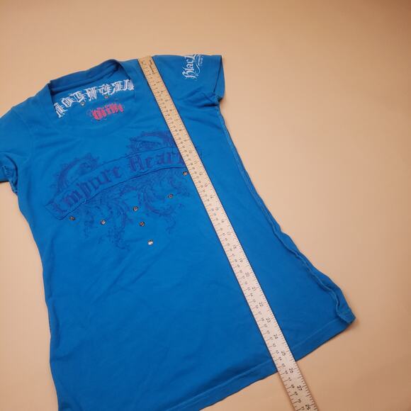 Vintage y2k Blac Label Pink Impure Hearts Womens studded Top M - Picture 15 of 15